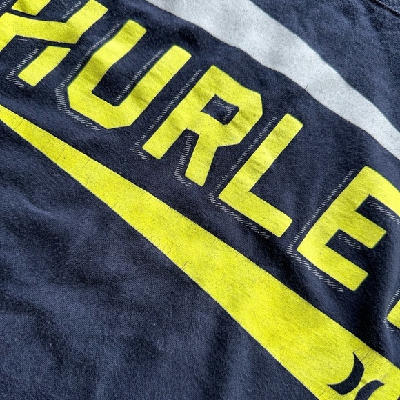Hurley Boys Size 10-12 Navy Long Sleeve  Graphic Tee Shirt - Picture 3 of 5